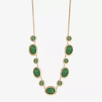 Monet Jewelry Gold Tone Womens 17 Inch Collar Necklace