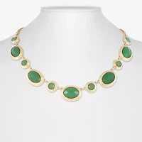 Monet Jewelry Gold Tone Womens 17 Inch Collar Necklace