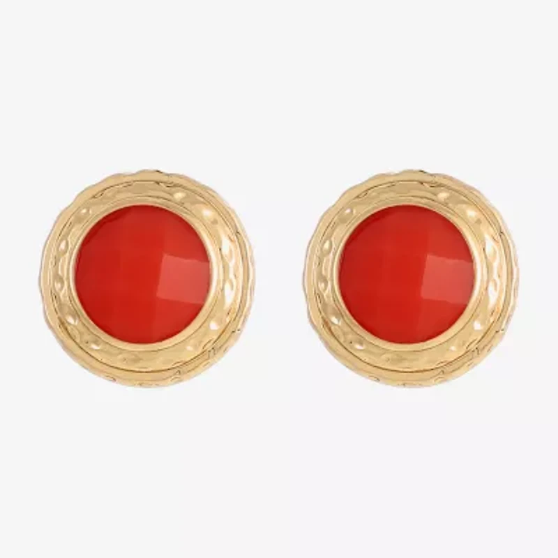 Monet Jewelry Gold Tone 13.6mm Oval Stud Earrings