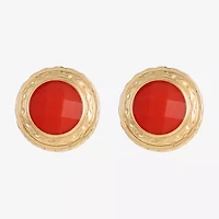 Monet Jewelry Gold Tone 13.6mm Oval Stud Earrings
