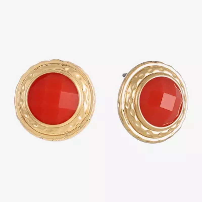 Monet Jewelry Gold Tone 13.6mm Oval Stud Earrings