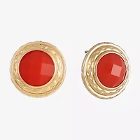 Monet Jewelry Gold Tone 13.6mm Oval Stud Earrings