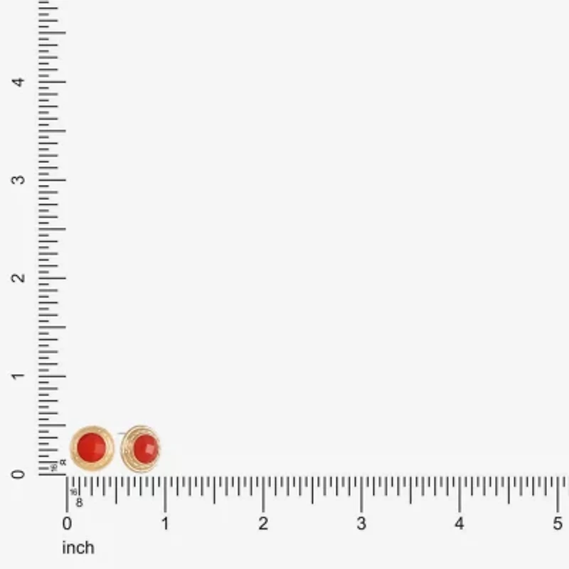 Monet Jewelry Gold Tone 13.6mm Oval Stud Earrings