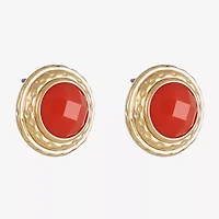 Monet Jewelry Gold Tone 13.6mm Oval Stud Earrings