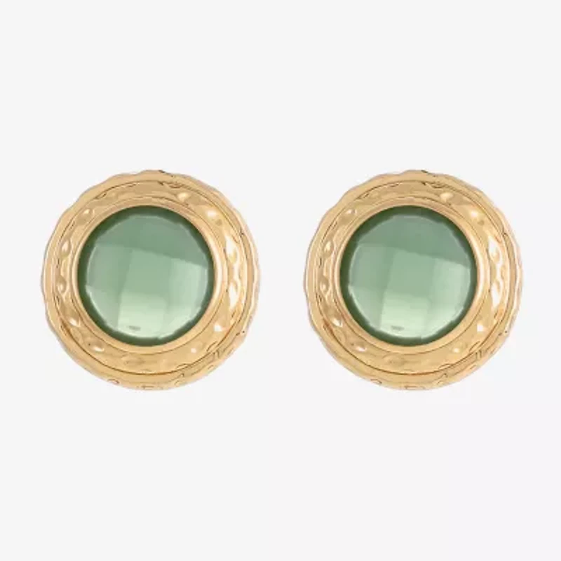 Monet Jewelry Gold Tone 13.6mm Oval Stud Earrings