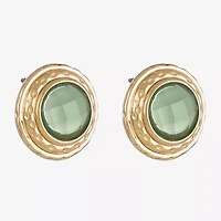 Monet Jewelry Gold Tone 13.6mm Oval Stud Earrings