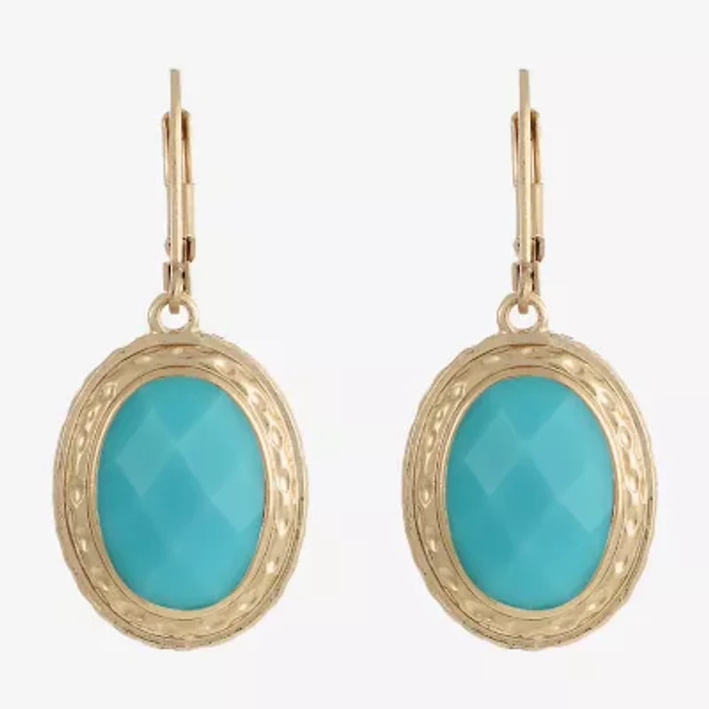 Monet Jewelry Gold Tone Womens Oval Drop Earrings