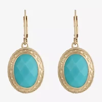 Monet Jewelry Gold Tone Womens Oval Drop Earrings