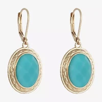 Monet Jewelry Gold Tone Womens Oval Drop Earrings