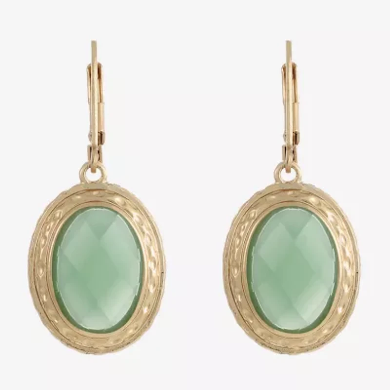 Monet Jewelry Gold Tone Womens Oval Drop Earrings