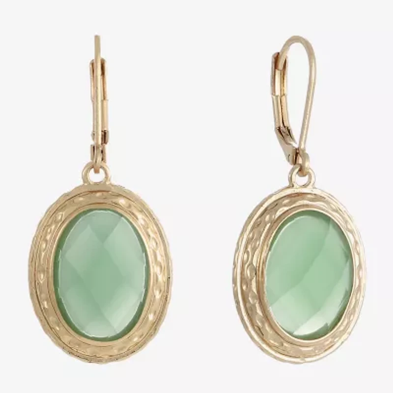 Monet Jewelry Gold Tone Womens Oval Drop Earrings