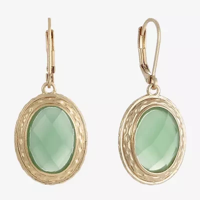 Monet Jewelry Gold Tone Womens Oval Drop Earrings