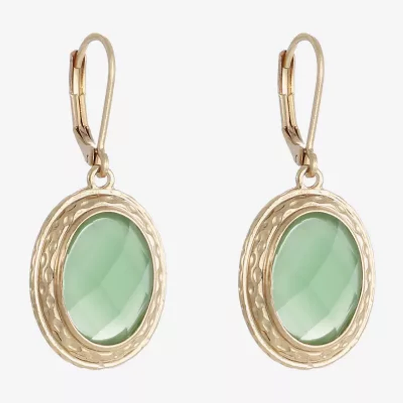 Monet Jewelry Gold Tone Womens Oval Drop Earrings