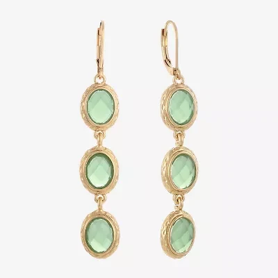 Monet Jewelry Gold Tone Oval Drop Earrings