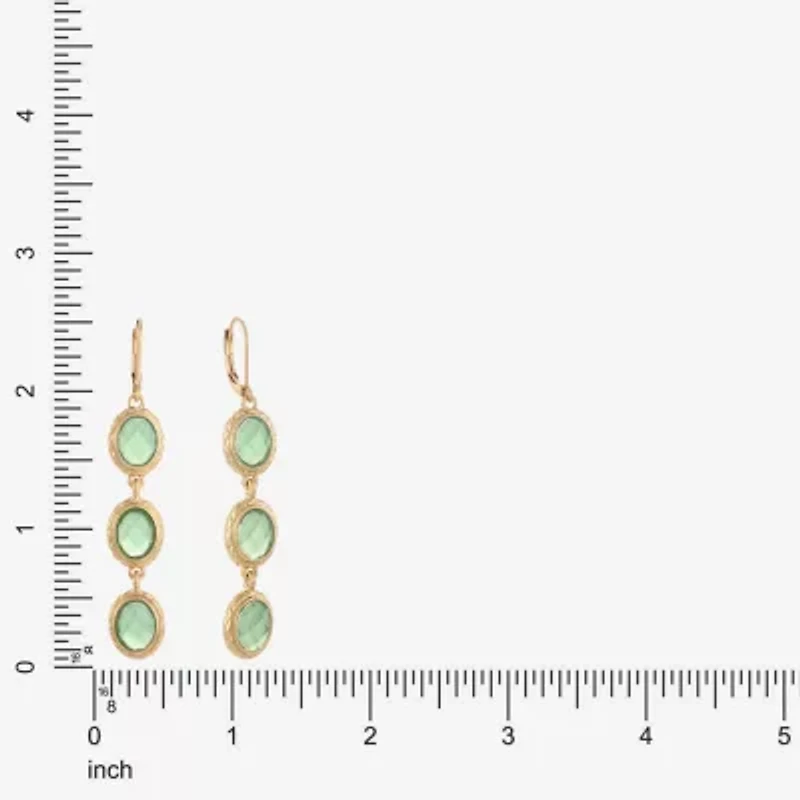 Monet Jewelry Gold Tone Oval Drop Earrings