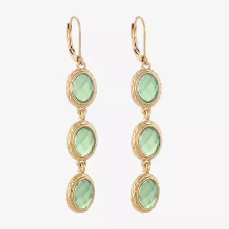 Monet Jewelry Gold Tone Oval Drop Earrings