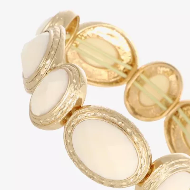 Monet Jewelry Gold Tone Womens Oval Stretch Bracelet