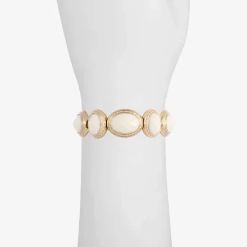 Monet Jewelry Gold Tone Womens Oval Stretch Bracelet