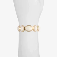 Monet Jewelry Gold Tone Womens Oval Stretch Bracelet