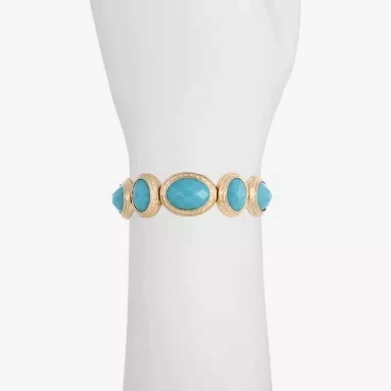 Monet Jewelry Gold Tone Womens Oval Stretch Bracelet