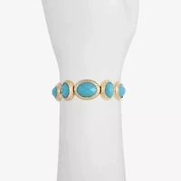 Monet Jewelry Gold Tone Womens Oval Stretch Bracelet