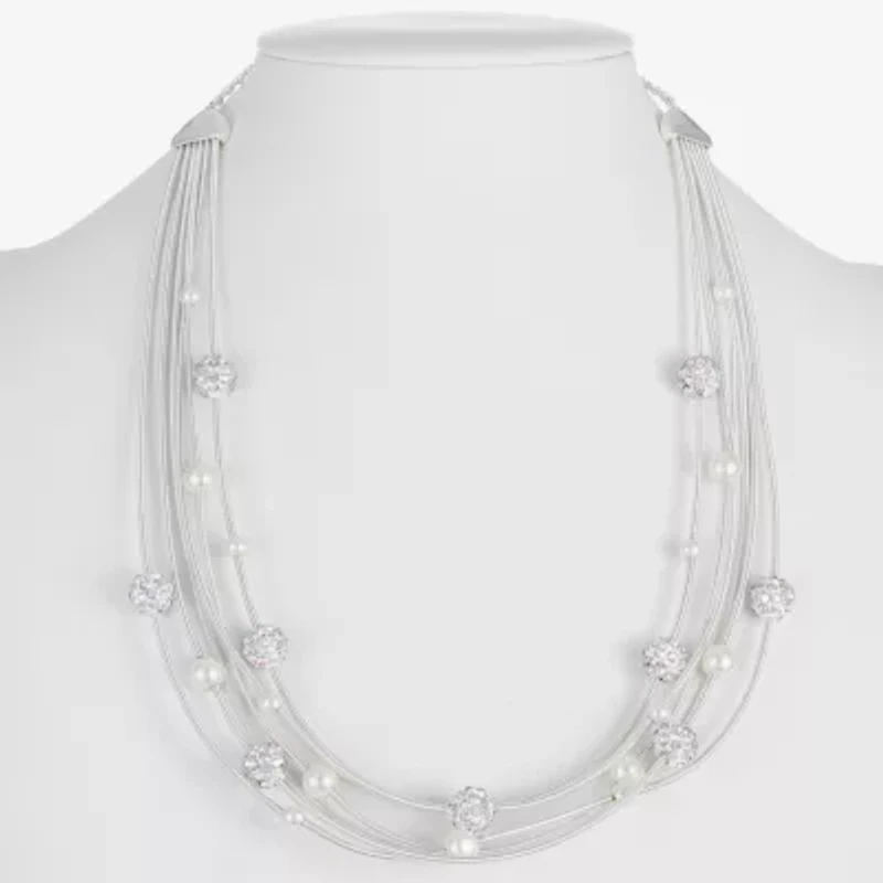 Monet Jewelry Womens Glass 18 Inch Strand Necklace