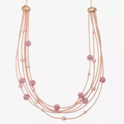 Monet Jewelry Womens Glass 18 Inch Strand Necklace