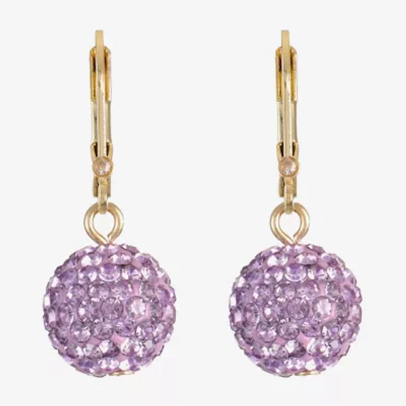 Monet Jewelry Womens Glass Round Drop Earrings