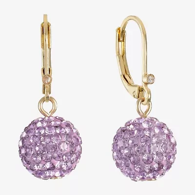 Monet Jewelry Womens Glass Round Drop Earrings