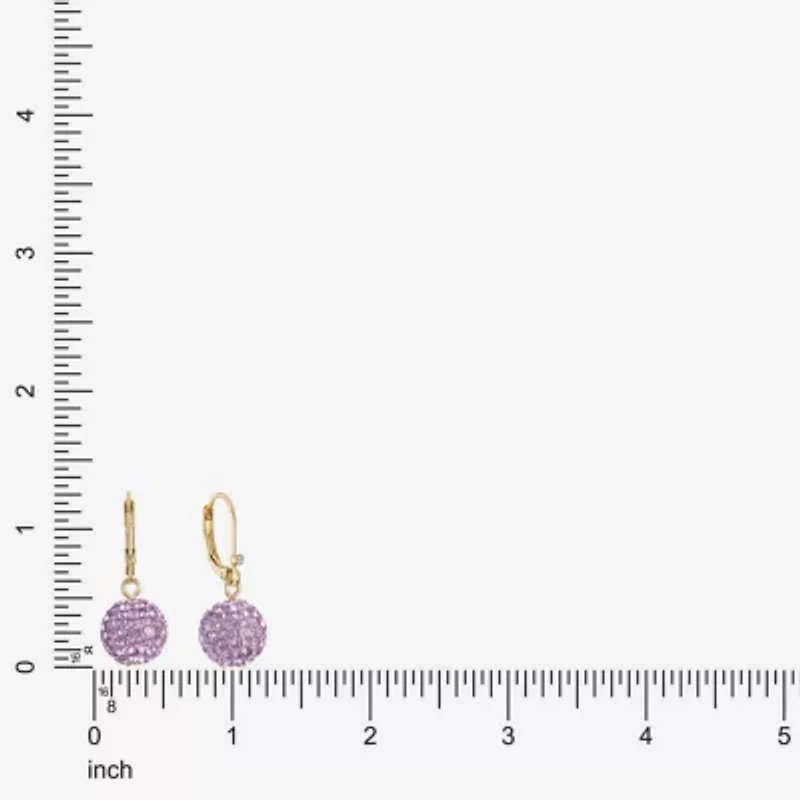 Monet Jewelry Womens Glass Round Drop Earrings