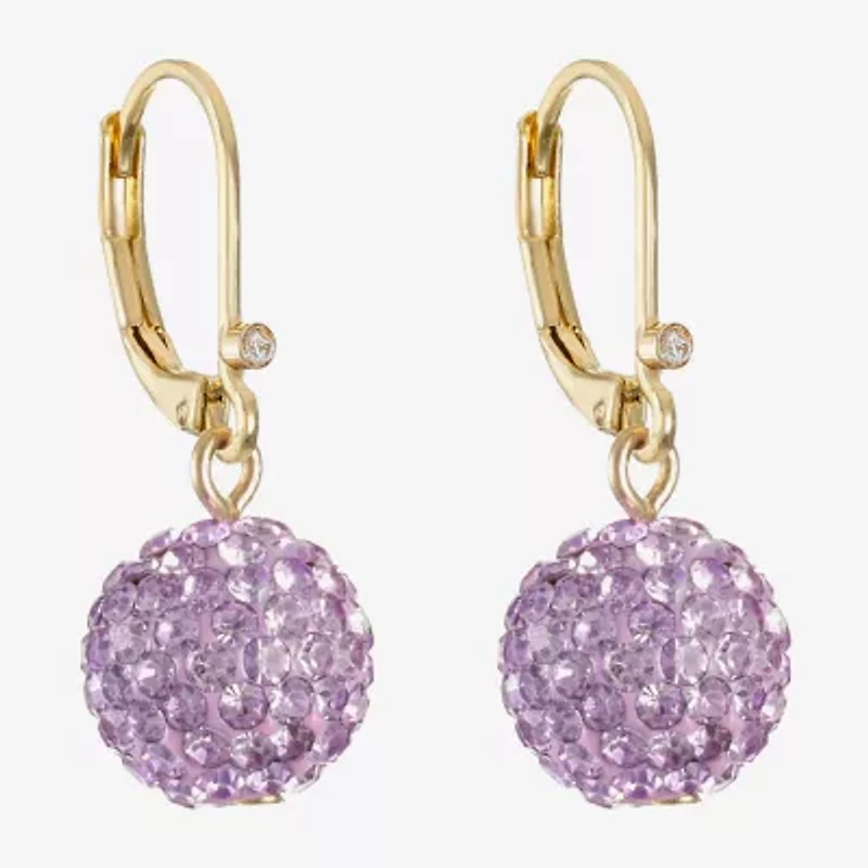 Monet Jewelry Womens Glass Round Drop Earrings
