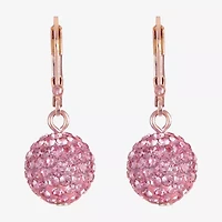 Monet Jewelry Womens Glass Round Drop Earrings
