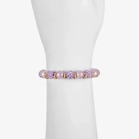 Monet Jewelry Womens Glass Simulated Pearl Round Stretch Bracelet