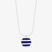 Liz Claiborne Striped Enamel Womens 34 Inch Pendant Necklace