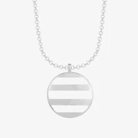 Liz Claiborne Striped Enamel Womens 34 Inch Pendant Necklace