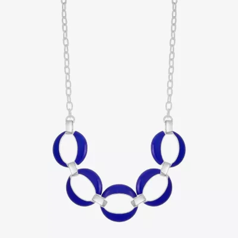 Liz Claiborne Open Link Womens 17 Inch Collar Necklace