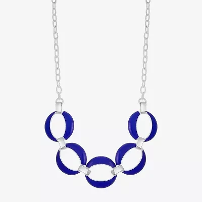 Liz Claiborne Open Link Womens 17 Inch Collar Necklace