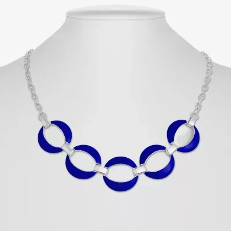 Liz Claiborne Open Link Womens 17 Inch Collar Necklace
