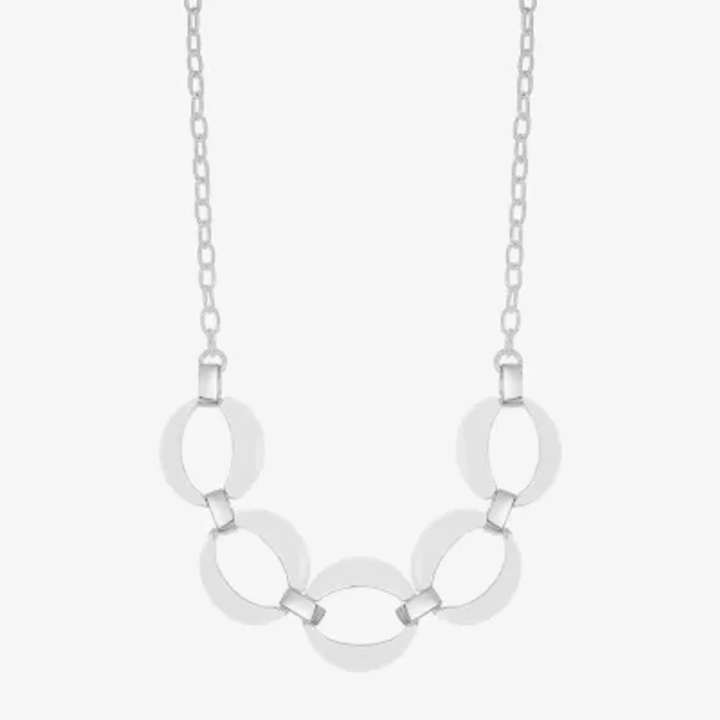 Liz Claiborne Open Link Womens 17 Inch Collar Necklace