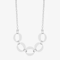 Liz Claiborne Open Link Womens 17 Inch Collar Necklace