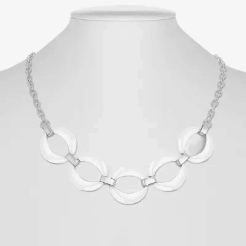 Liz Claiborne Open Link Womens 17 Inch Collar Necklace