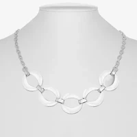 Liz Claiborne Open Link Womens 17 Inch Collar Necklace