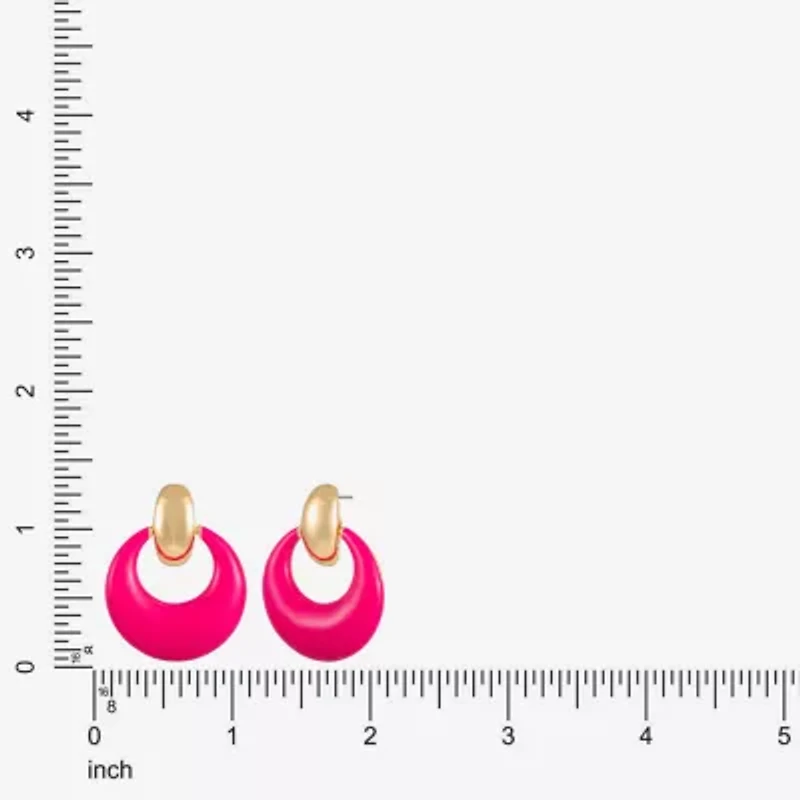 Liz Claiborne Doorknocker Womens Hypoallergenic Drop Earrings