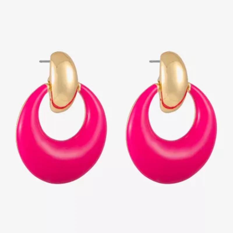 Liz Claiborne Doorknocker Womens Hypoallergenic Drop Earrings