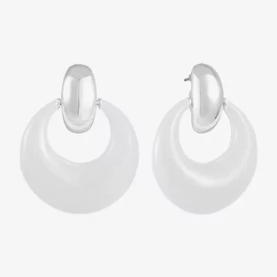 Liz Claiborne Doorknocker Womens Hypoallergenic Drop Earrings