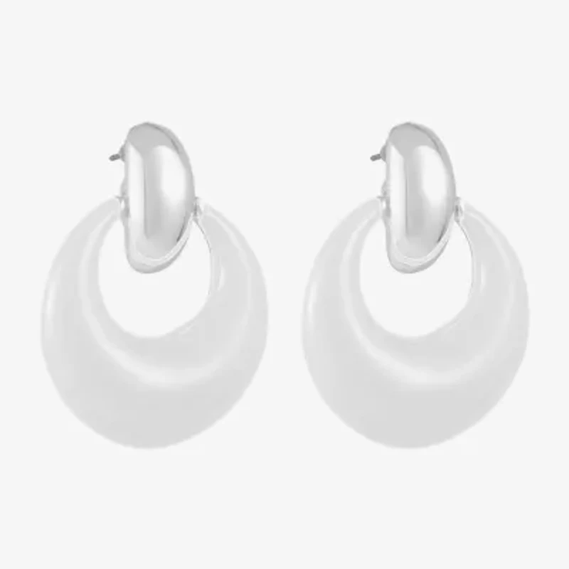 Liz Claiborne Doorknocker Womens Hypoallergenic Drop Earrings