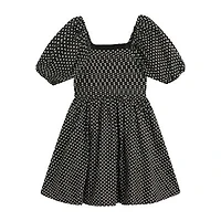 Byer California Big Kid Girls Short Sleeve Puffed A-Line Dress