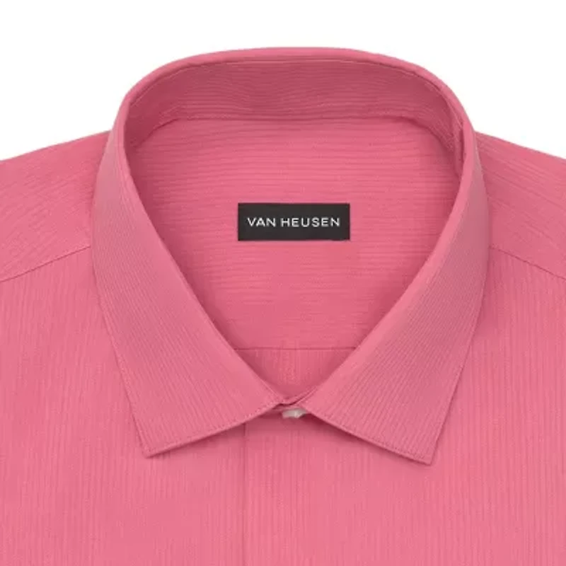 Van Heusen Everyday Defense Stain Shield Mens Regular Fit Stretch Fabric Wrinkle Free Long Sleeve Dress Shirt
