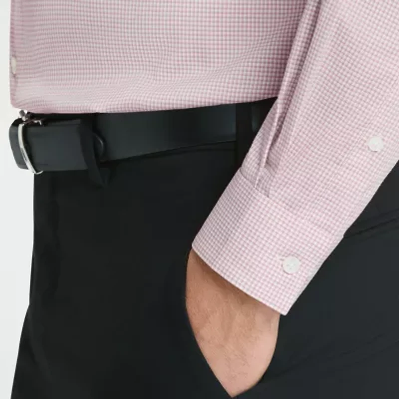 Van Heusen Comfort Performance Mens Slim Fit Stretch Fabric Wrinkle Free Long Sleeve Dress Shirt