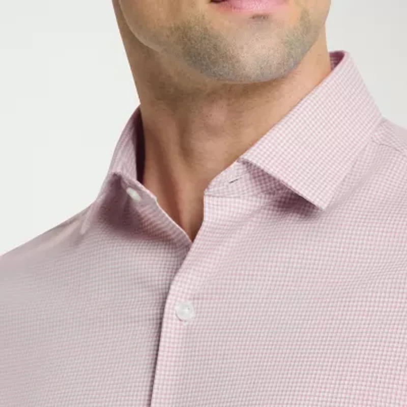 Van Heusen Comfort Performance Mens Slim Fit Stretch Fabric Wrinkle Free Long Sleeve Dress Shirt